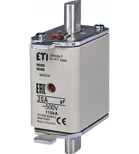 ETI NH00 WT-00 gF 20A/500V wkladka topikowa