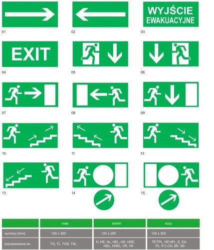 AWEX Piktogram Strzałka w lewo do drzwi