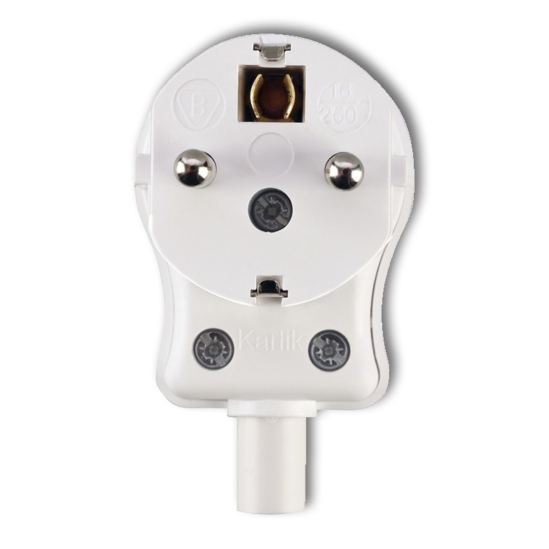 KARLIK WK-1us wtyczka kątowa z/u BIAŁY