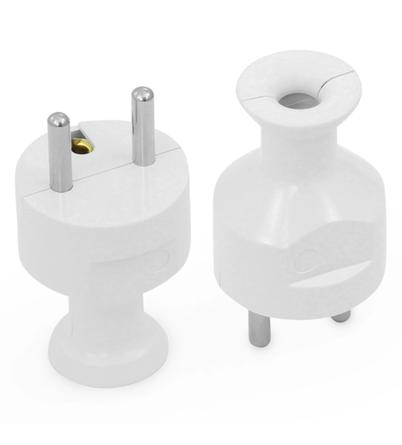 PLASTROL WT-31 wtyczka prosta rozbieralna BIAŁY