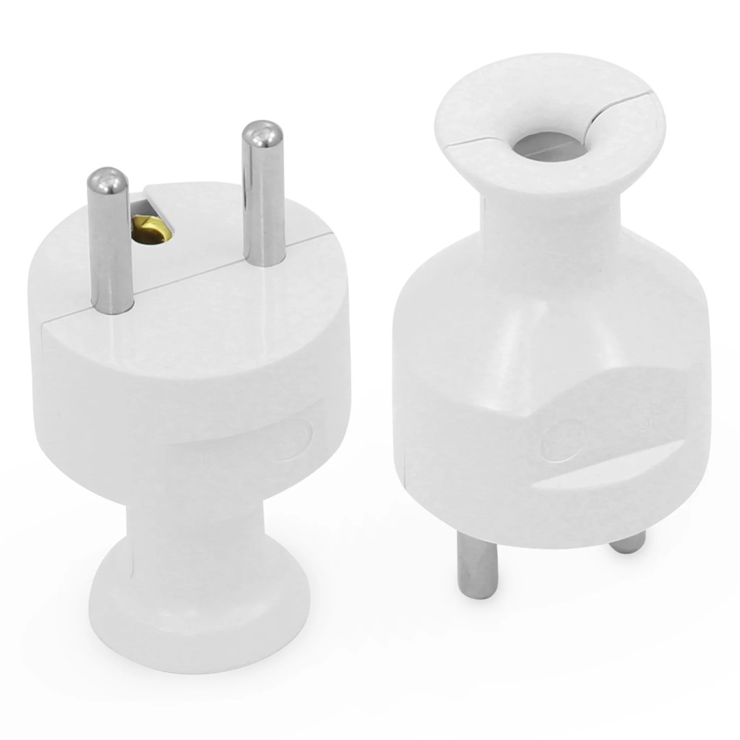 PLASTROL WT-31 wtyczka prosta rozbieralna BIAŁY
