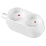 PLASTROL GN-260 gniazdo 2x2p b/u BIAŁY