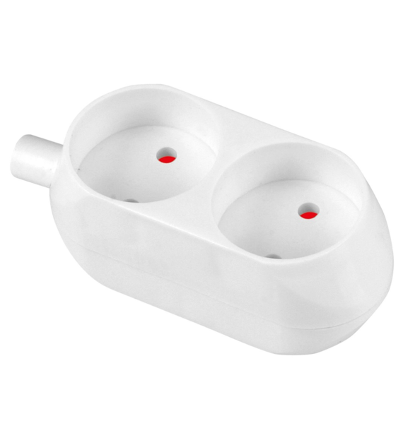 PLASTROL GN-260 gniazdo 2x2p b/u BIAŁY