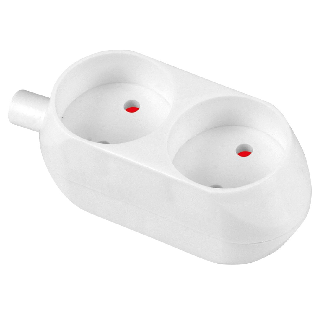 PLASTROL GN-260 gniazdo 2x2p b/u BIAŁY