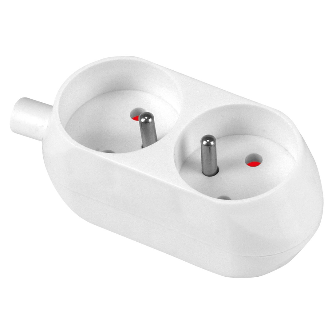 PLASTROL GN-270 gniazdo 2x2p z/u BIAŁY