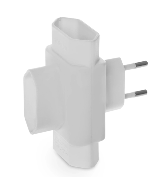 PLASTROL R-1 rozgałęźnik 3x2p b/u IP20 BIAŁY