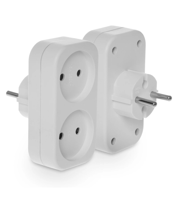 PLASTROL R-260 rozgałęźnik 2x2p b/z IP20 BIAŁY