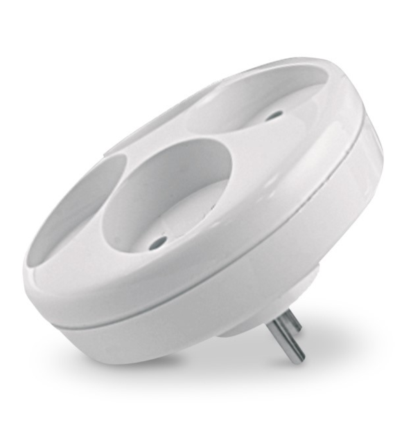 PLASTROL R-40 rozgałęźnik okrągły 4x2p b/u BIAŁY