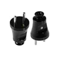 PLASTROL WT-30 wtyczka prosta rozbieralna CZARNY