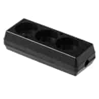 PLASTROL GN-360 gniazdo 3x2p b/u CZARNY