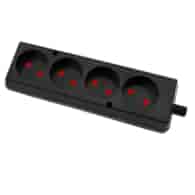 PLASTROL GN-460 gniazdo 4x2p b/u CZARNY
