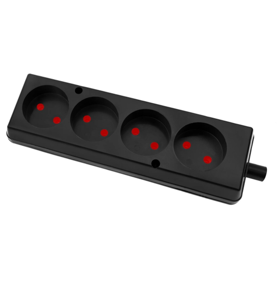 PLASTROL GN-460 gniazdo 4x2p b/u CZARNY