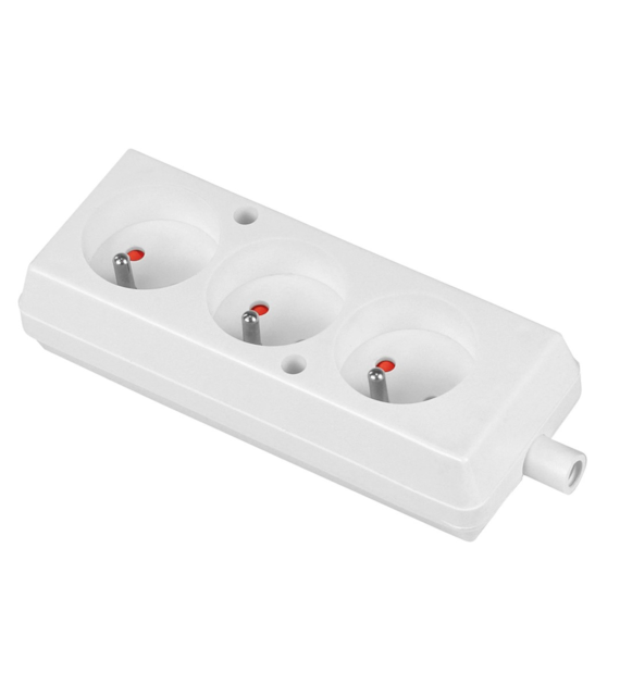 PLASTROL GN-370 gniazdo 3x2p z/u BIAŁY