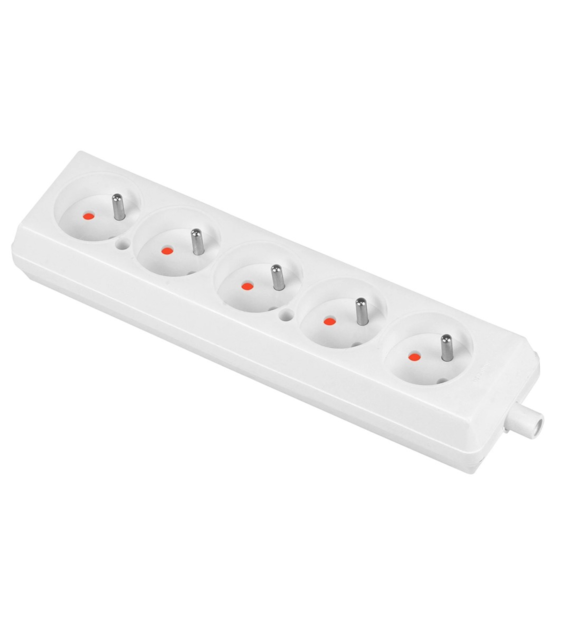 PLASTROL GN-570 gniazdo 5x2p z/u  BIAŁY