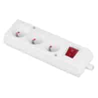 PLASTROL GN-370WS gniazdo 3x2p z/u + wył BIAŁY