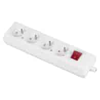 PLASTROL GN-470WS gniazdo 4x2p z/u + wył BIAŁY