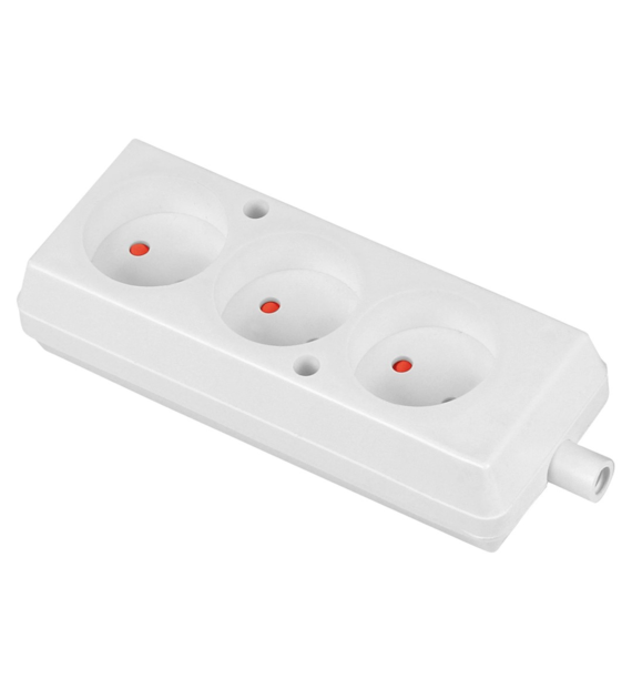 PLASTROL GN-360 gniazdo 3x2p b/u BIAŁY