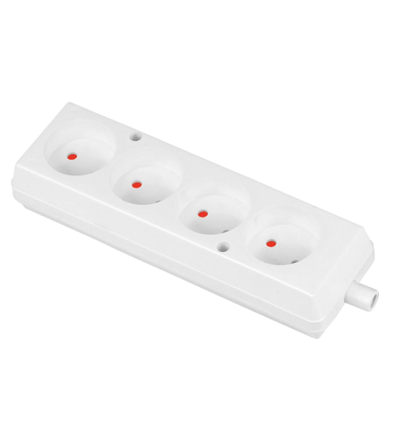 PLASTROL GN-460 gniazdo 4x2p b/u BIAŁY