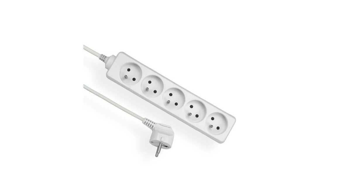 ELGOTECH EPS-503 przedłużacz 5gn 3x1 3m BIAŁY