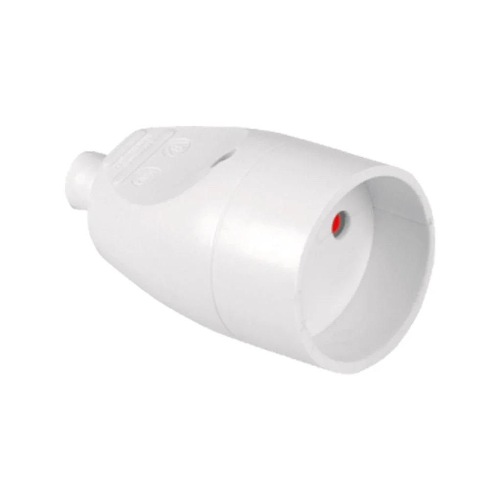 PLASTROL GN-161 gniazdo 1x2p b/u BIAŁY