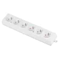 PLASTROL GN-670 gniazdo 6x2p z/u BIAŁY