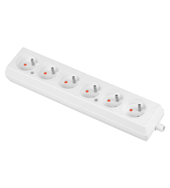 PLASTROL GN-670 gniazdo 6x2p z/u BIAŁY