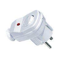 AEP MINI wtyczka kątowa z/u z wyłącznikiem i diodą