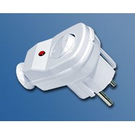 AEP Wtyczka kątowa z/uz.+wył.+dioda