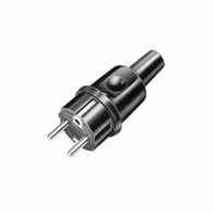 AEP MAMUT wtyczka gumowa 16A 2P+Z 230V IP44 CZARNY