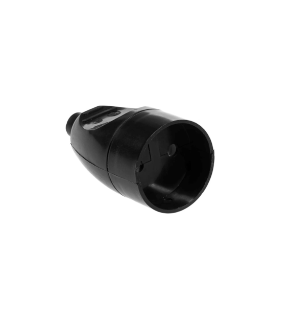 PLASTROL GN-161 gniazdo 1x2p b/u CZARNY