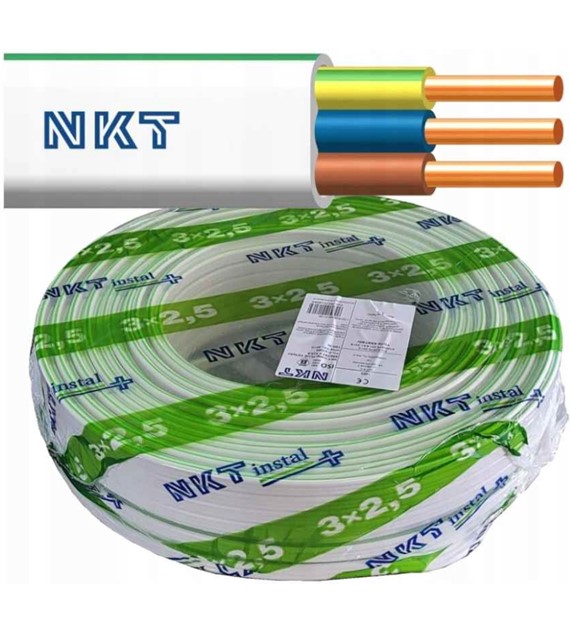 NKT przewód YDYp 3x2.5 750V 100m