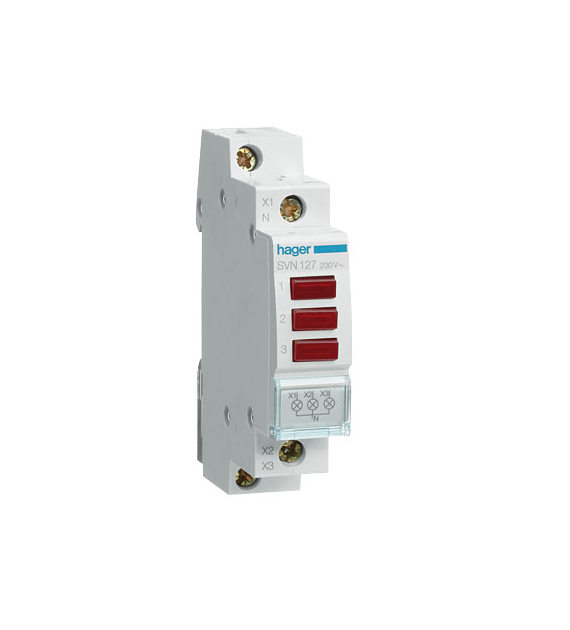 HAGER SVN127 lampka sygnalizacyjna LED 3xCZERWONY