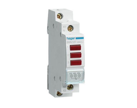 HAGER SVN127 lampka sygnalizacyjna LED 3xCZERWONY