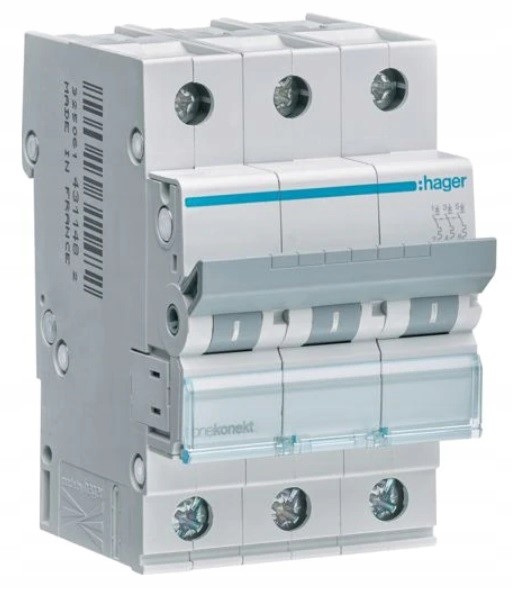 HAGER MCN316E wyłącznik nadprądowy 3P C16A 6kA AC