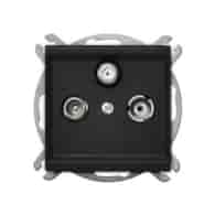 OSPEL SONATA CZARNY GPA-RS/m/33 gniazdo RTV-SAT