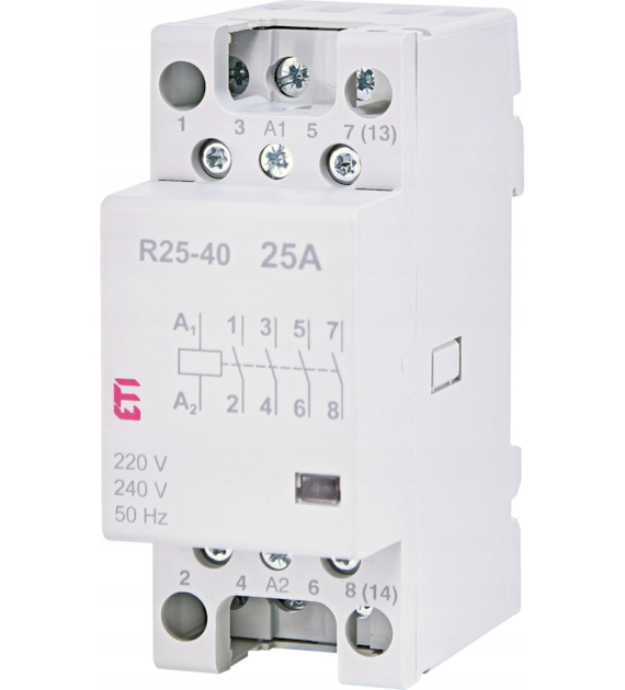 ETI R 25-40 230V stycznik modułowy 25A 440V 4NO