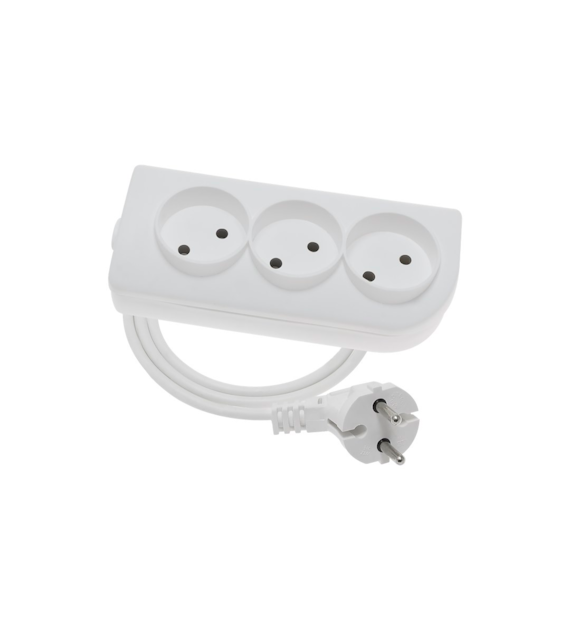 ELGOTECH EPS-33 przedłużacz 3gn 2x1 3m b/u BIAŁY