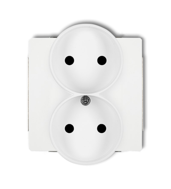 KARLIK DECO BIAŁY DGPR-2p gniazdo x2 b/u