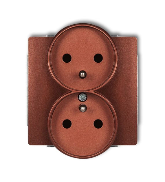 KARLIK DECO BRĄZ 9DGPR-2zp gniazdo x2 z/u