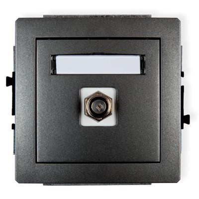 KARLIK DECO GRAFIT 11DGF-1 gniazdo x1 typ F SAT