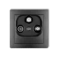 KARLIK DECO GRAFIT 11DGSN gniazdo 2xSAT+1xRTV