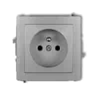 KARLIK DECO SREBRNY 7DGP-1zp gniazdo x1 z/u