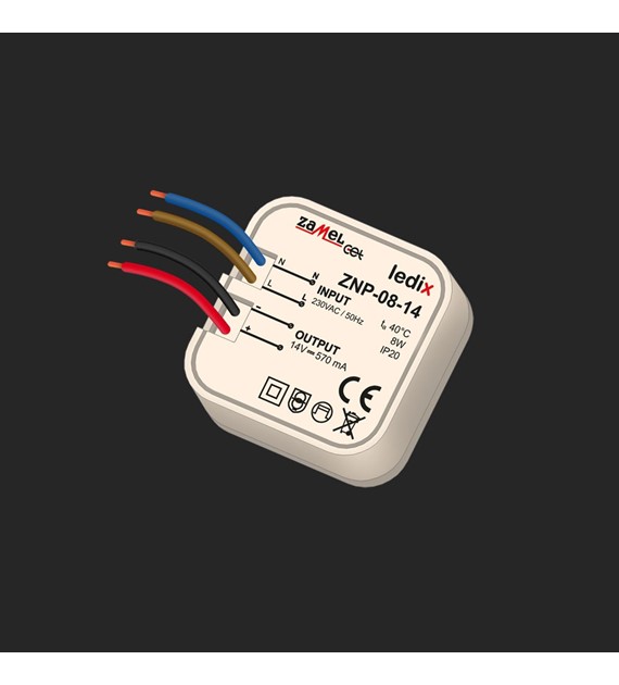 ZAMEL LEDIX ZNP-08-14 zasilacz LED 14V DC 8W