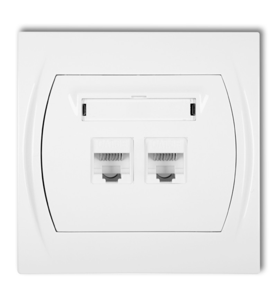 KARLIK LOGO BIAŁY LGK-2 gniazdo x2 RJ45