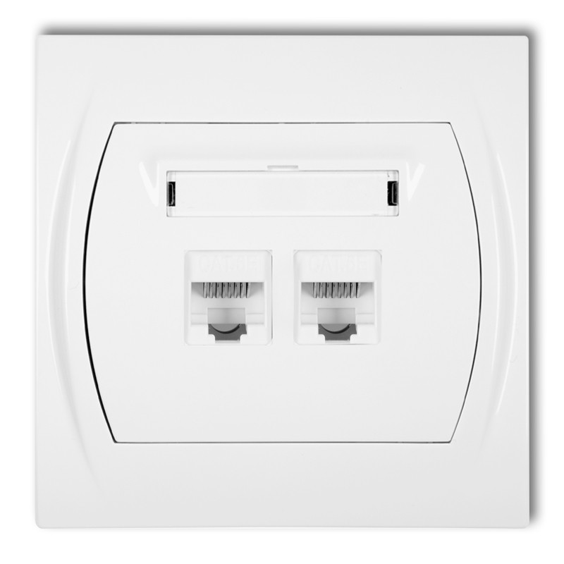 KARLIK LOGO BIAŁY LGK-2 gniazdo x2 RJ45