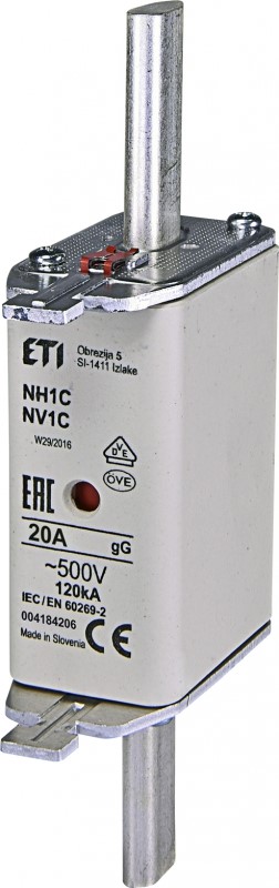ETI NH1C gG 20A/500V wkładka topikowa
