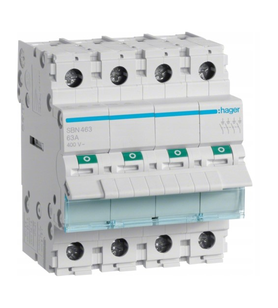 HAGER SBN463 rozłącznik izolacyjny 4P 63A 400V AC