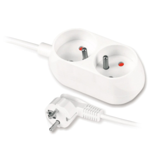 PLASTROL PS-270/10m przedłużacz 2x2p z/u BIAŁY