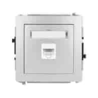 KARLIK DECO SREBRNY 7DGK-1 gniazdo komputerowe x1