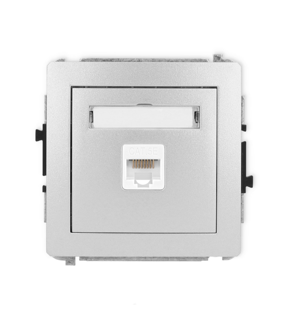 KARLIK DECO SREBRNY 7DGK-1 gniazdo komputerowe x1